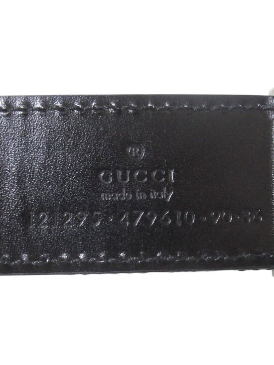 Gucci GG Jacquard Reversible Leather Belt 90 36 Black main image 8